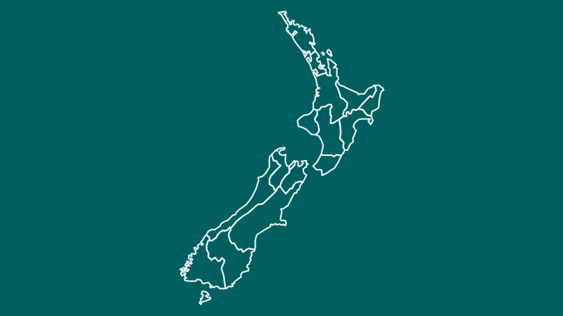 NZ regions outline